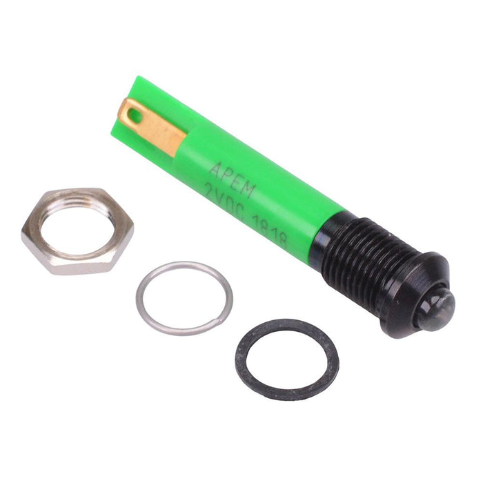 Q8P1BXXSG02E Super Bright Green Prominent 8mm 3.3VDC LED Panel Indicator IP67 APEM