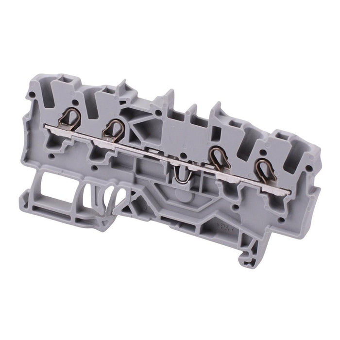 2001-1401 WAGO Grey 4-Way DIN Rail Mount Terminal Block 2.5mm² 17.5A