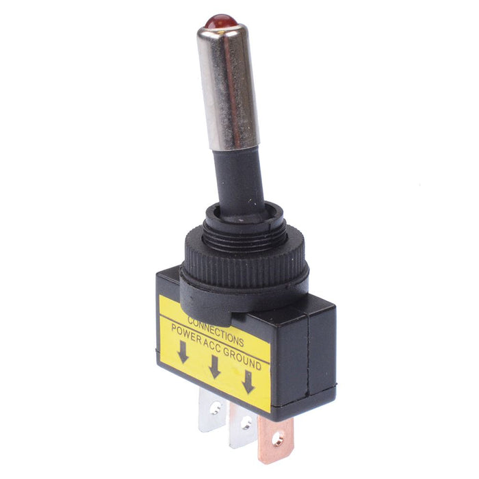 Red LED On-Off Toggle Switch SPST 12V 20A — Switch Electronics | Your ...