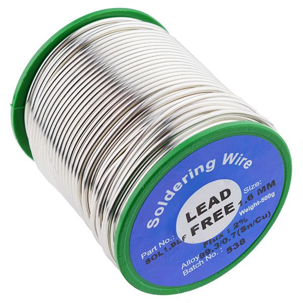 1.6mm Lead Free Solder Wire 16SWG 500g