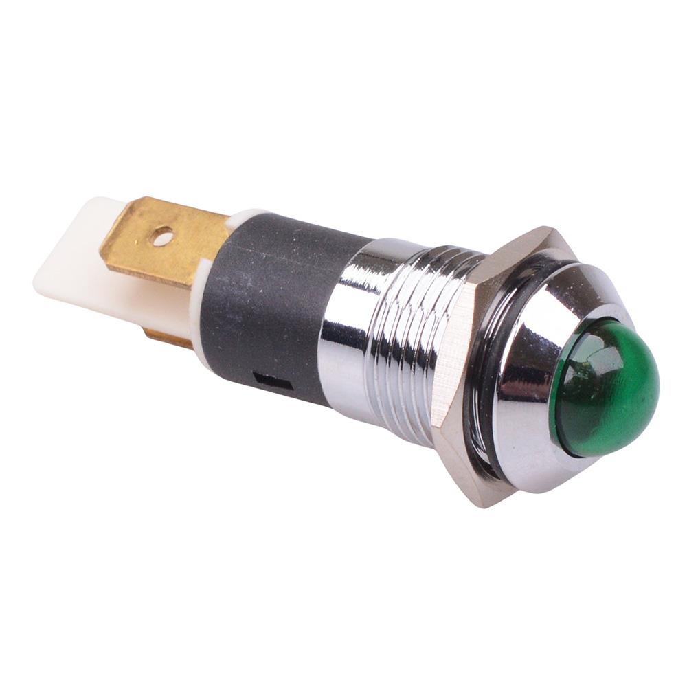 Green LED 14mm Metal Panel Indicator 24V — Switch Electronics | Your ...