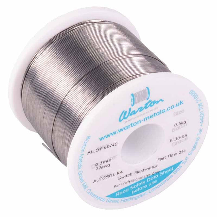 1mm Autosol RA Fast Flow Class 1 2% Solder Wire 500g Warton Metals