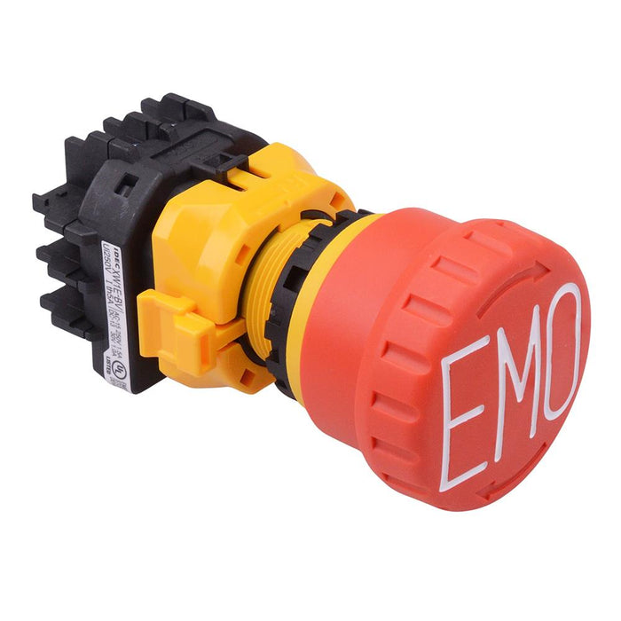XW1E-BV411M-RH-EMO 22mm Emergency Stop Switch 40mm Mushroom 1NO-1NC IDEC