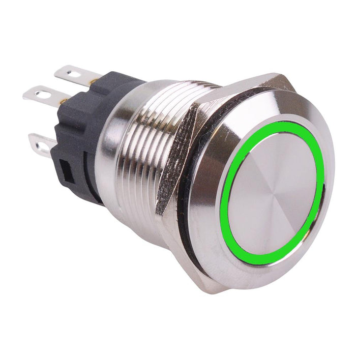 RGB Momentary 19mm Vandal Resistant Push Button Switch 12V SPDT