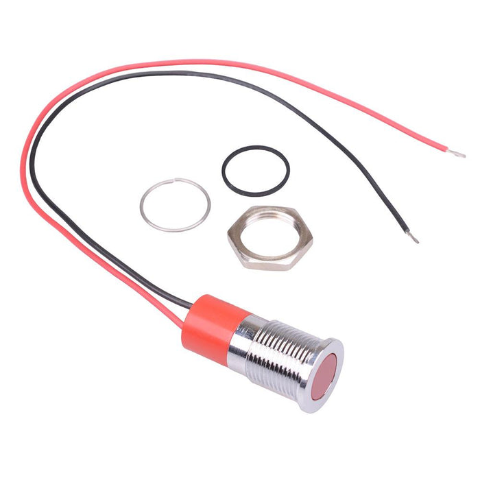 Q14F3CXXHR220E Hyper Red Flush 14mm 220VAC LED Panel Indicator IP67 APEM