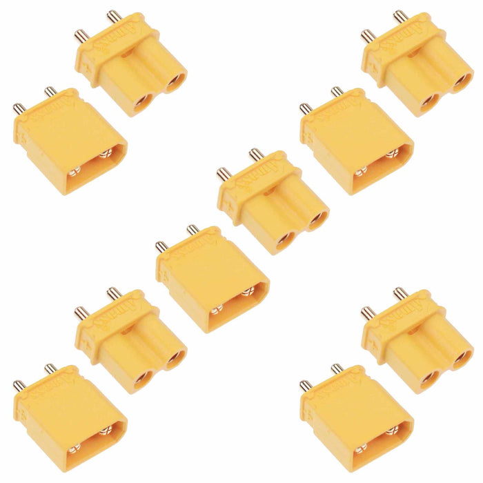 5 Pairs Male + Female XT30UPB Gold Plated Connector 15A Amass