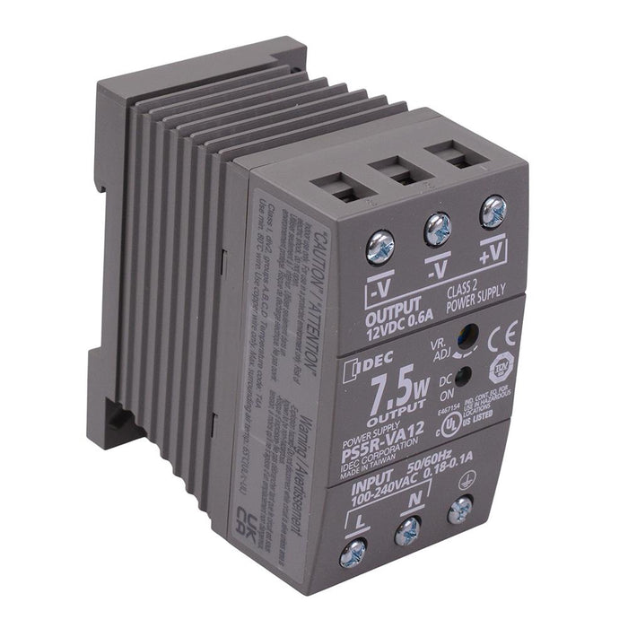 PS5R-VA12 12VDC 0.6A 7.5W DIN Rail Power Supply IDEC