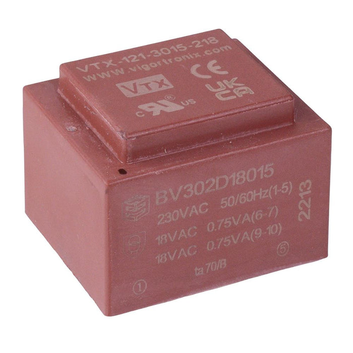 18V 1.5VA Encapsulated PCB Transformer 230V VTX-121-3015-218