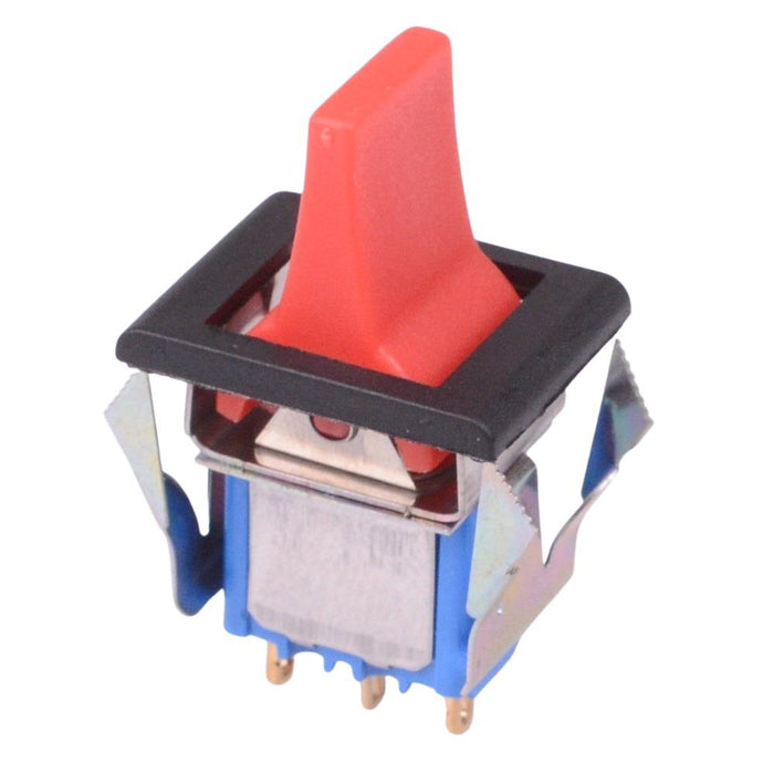 7638AD Red Paddle On-Off-(On) Momentary Snap-In Rocker Switch SPDT 4A 30VDC APEM