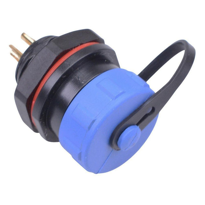 2 Pin Waterproof W13 Female Socket Panel Mount Connector IP68