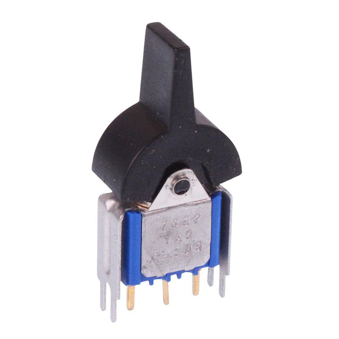 7037Y6ADB Black Paddle (On)-Off-(On) Momentary PCB Rocker Switch SPDT 4A 30VDC