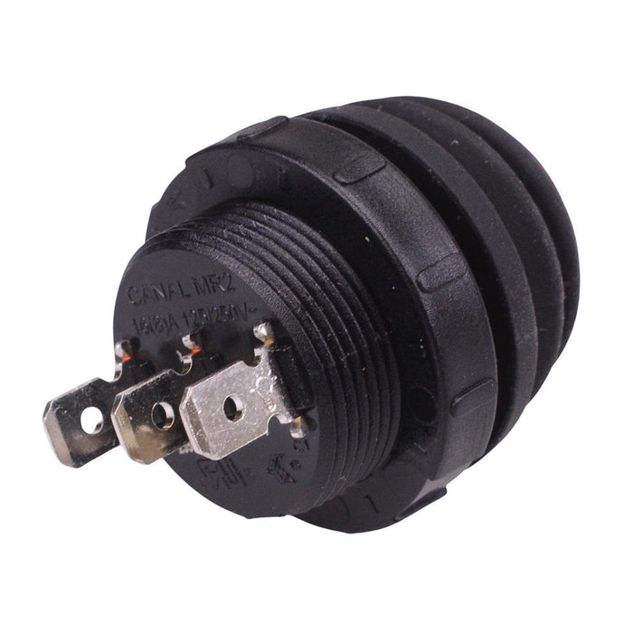 230v Rocker Switch Amber illuminated 230V Waterproof Round 20mm Rocker Switch IP68 SPST 1 ...