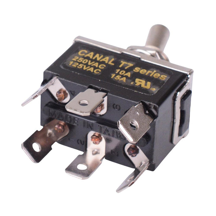 T7A22A3B2H5R On-On 12mm Toggle Switch DPDT 10A 250VAC
