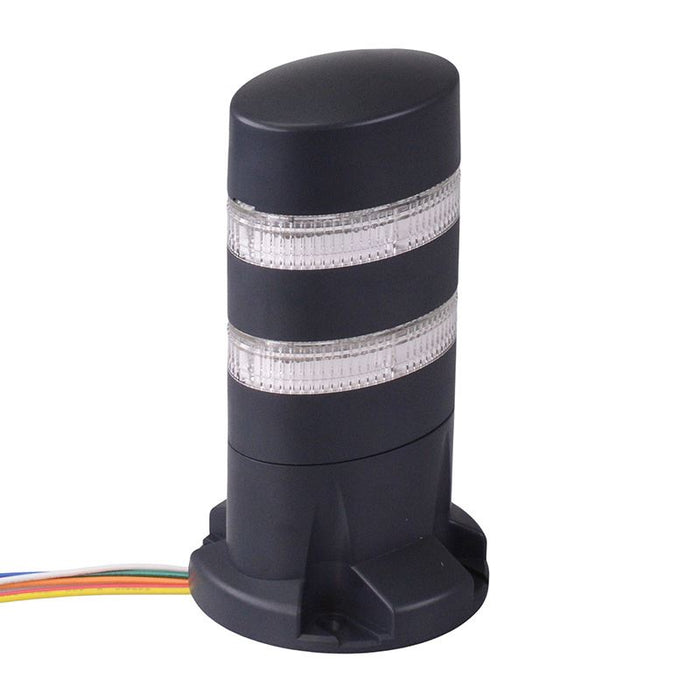 LD6A-2DQB-RSC Red/Blue Clear Lens Stack Light LED Tower Direct Mount 24VAC/DC IDEC