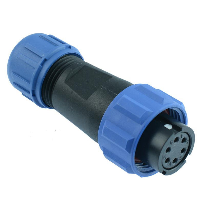 6 Pin Waterproof W13 Female Plug Cable Connector IP68
