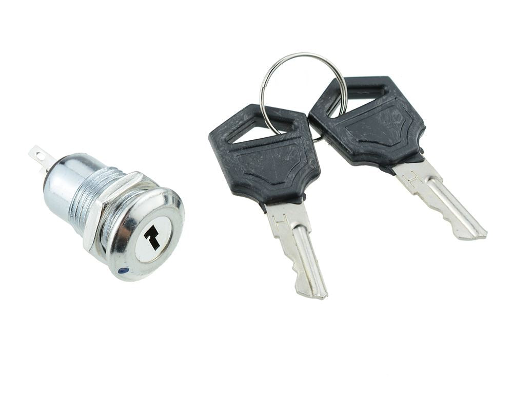 On-Off Metal Key Switch 12mm SPST — Switch Electronics | Your One Stop ...