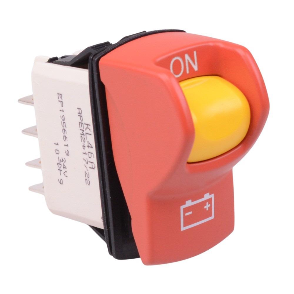 KL46CAKJG265N01AG On-On Red 24V illuminated Locking Rocker Switch Yell ...