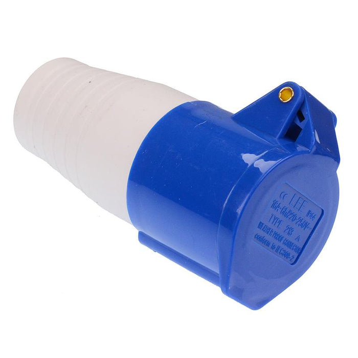 Blue 16A 230V 2P+E Industrial Socket IP44