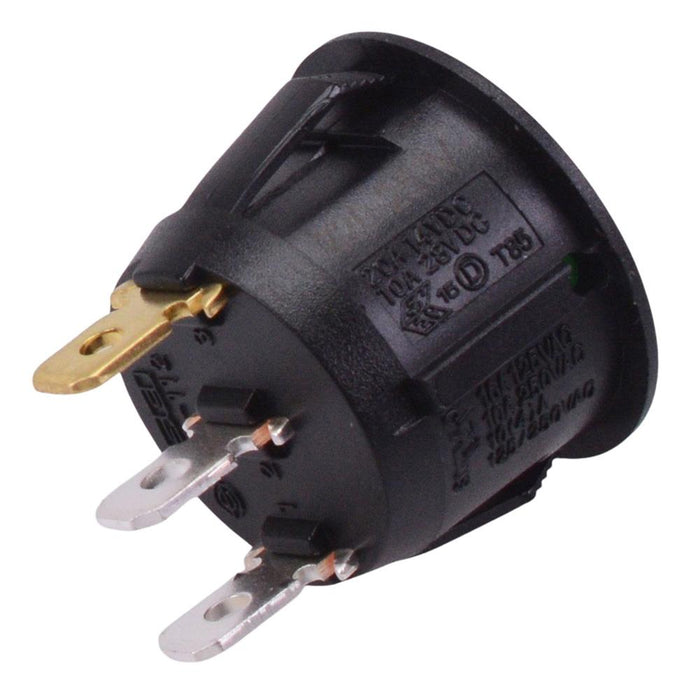 230v Rocker Switch Green 230V illuminated 20mm Round Rocker Switch SPST 10A R13-112B-02 ...