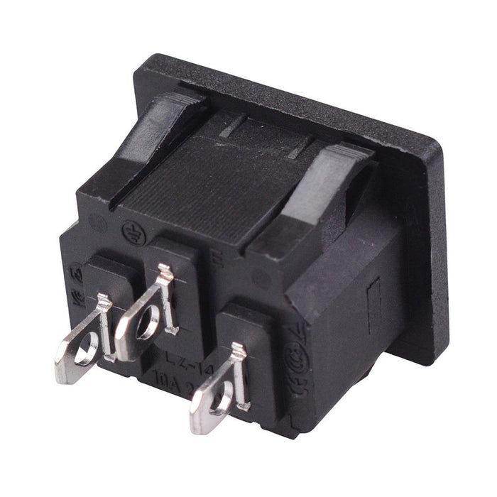C14 Snap-Fit IEC Chassis Inlet Socket 10A