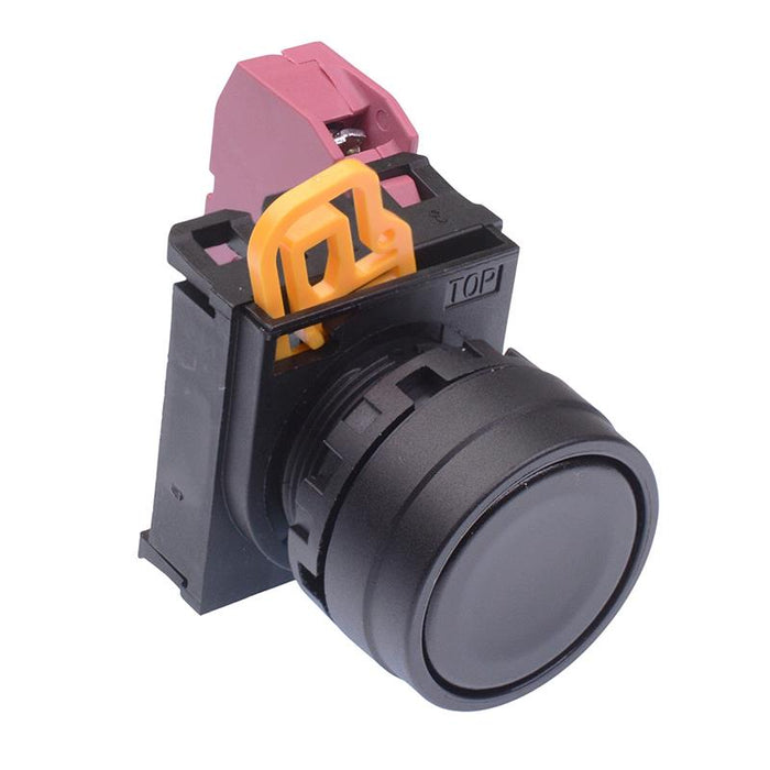 YW1B-A1E01B Black 22mm Maintained Push Button Switch NC IP65 IDEC