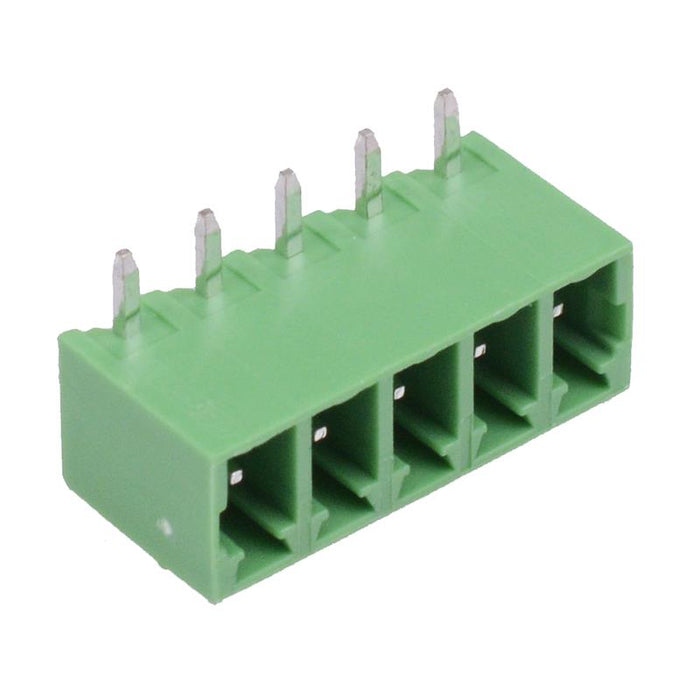 5-Way 3.81mm Horizontal PCB Header Closed Ends 8A 300V