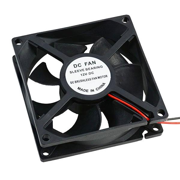 80 x 80 x 25mm Axial Sleeve Bearing Fan 12V