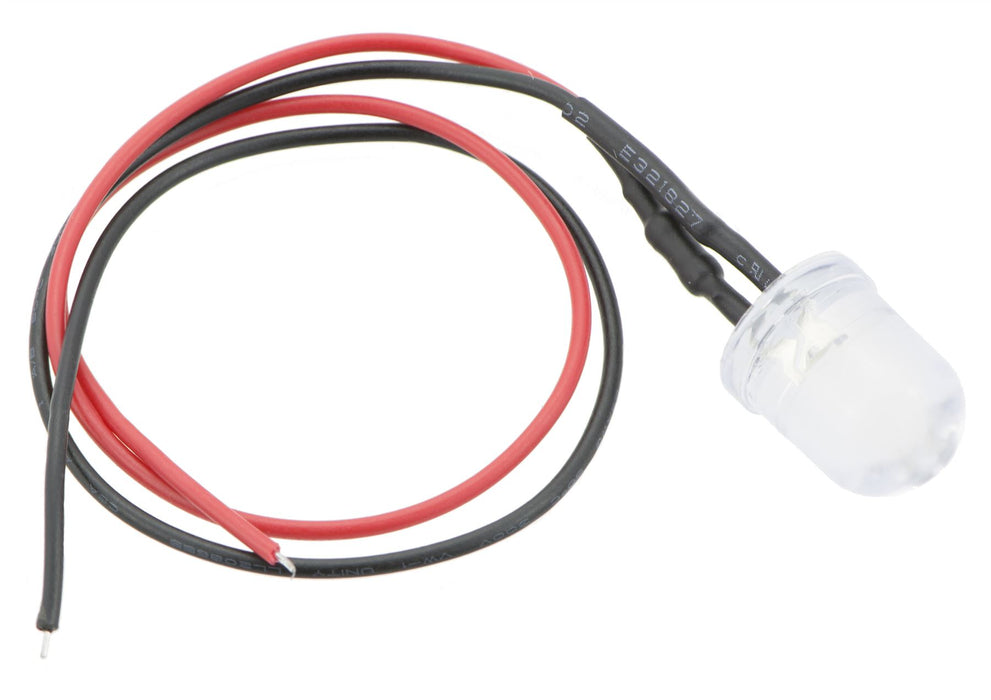 White Flashing Prewired 10mm LED