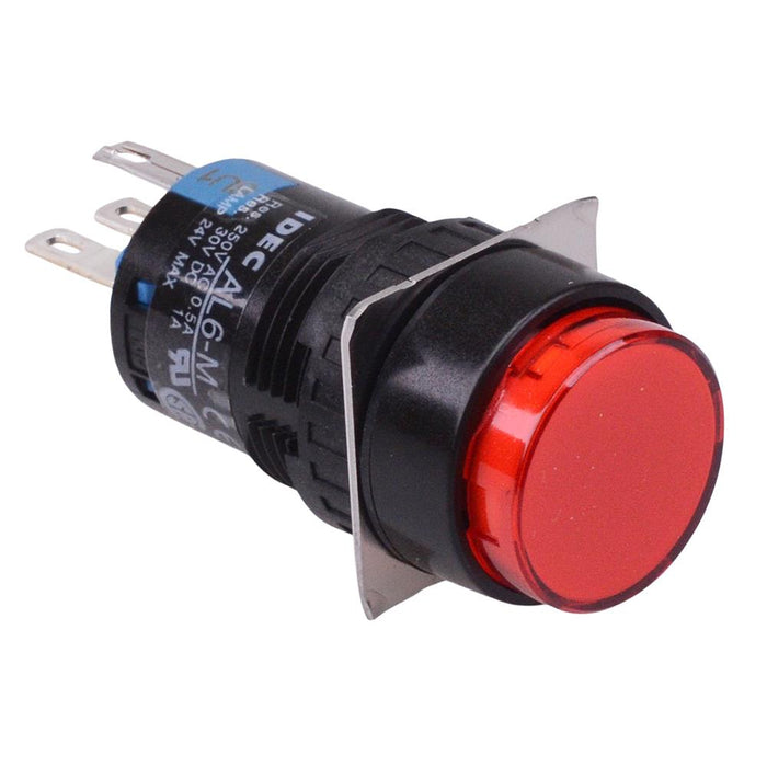 AL6M-M14R Red 16mm 24V Momentary Round illuminated Push Button Switch SPDT