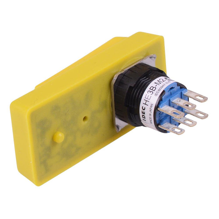 HE3B-M2PY Yellow Double 3-Position 16mm Rectangle Enabling Switch IDEC