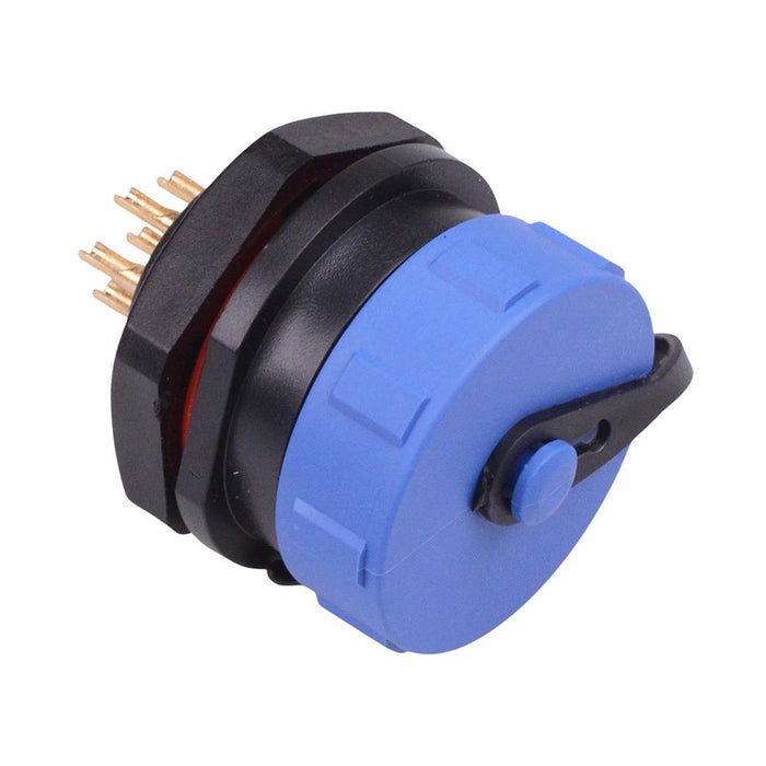 7 Pin Waterproof W17 Female Socket Panel Mount Connector IP68