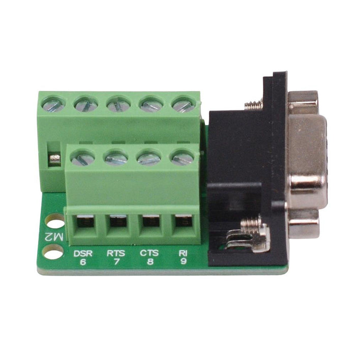 9 Way Female D Sub Connector with Terminal Blocks