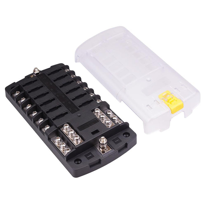 12 Way Automotive Standard Blade Fuse Box with Negative Busbar 100A