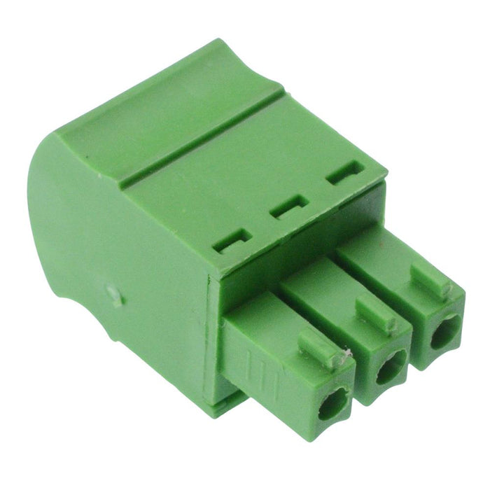 3-Way 3.81mm Screwless Pluggable Terminal Block Green 10A 300V