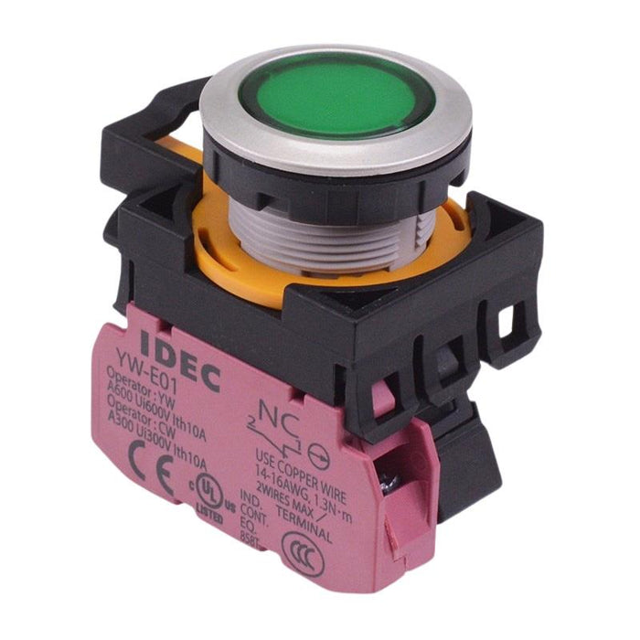 CW4L-A1E01Q4G Green 24V illuminated Maintained Push Button Switch 1NC IP65 IDEC