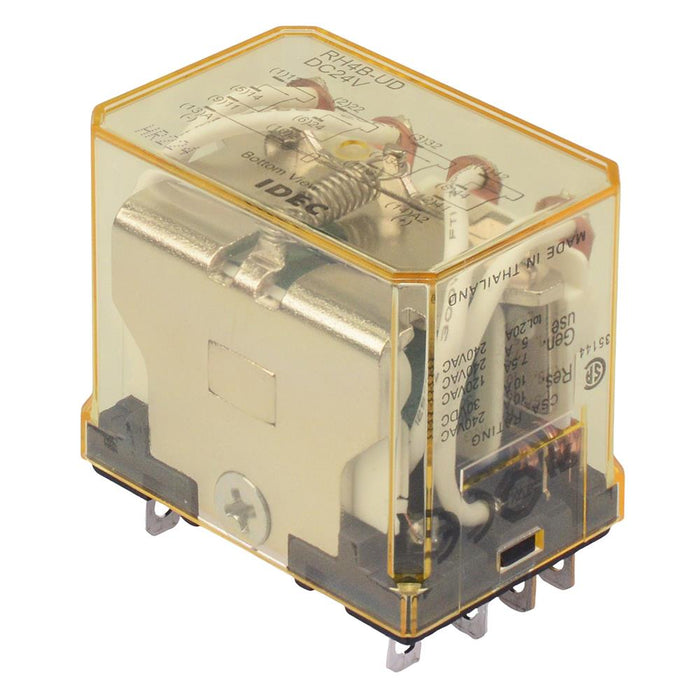 RH4B-UDDC24V 24VDC Plug In Compact Power Relay Diode 10A 4PDT IDEC