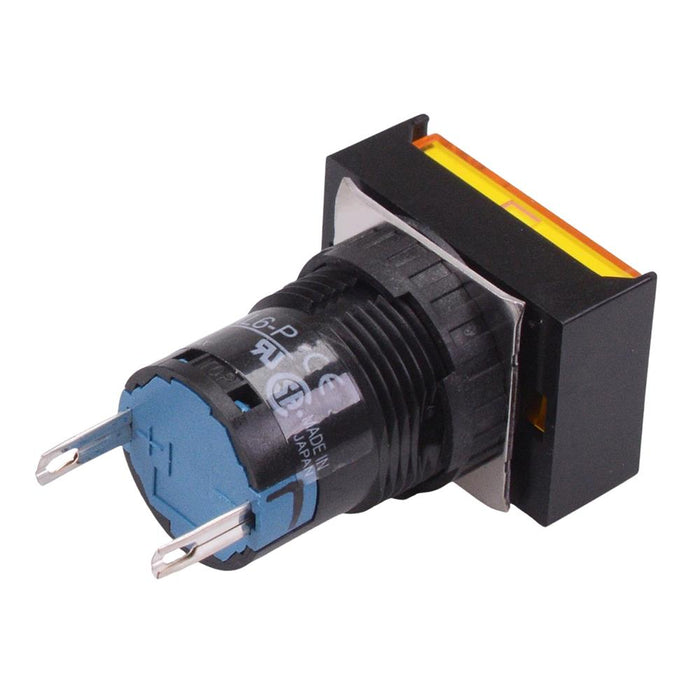 AL6H-P3PY Yellow 16mm 12V Rectangle Pilot Light IP65 IDEC