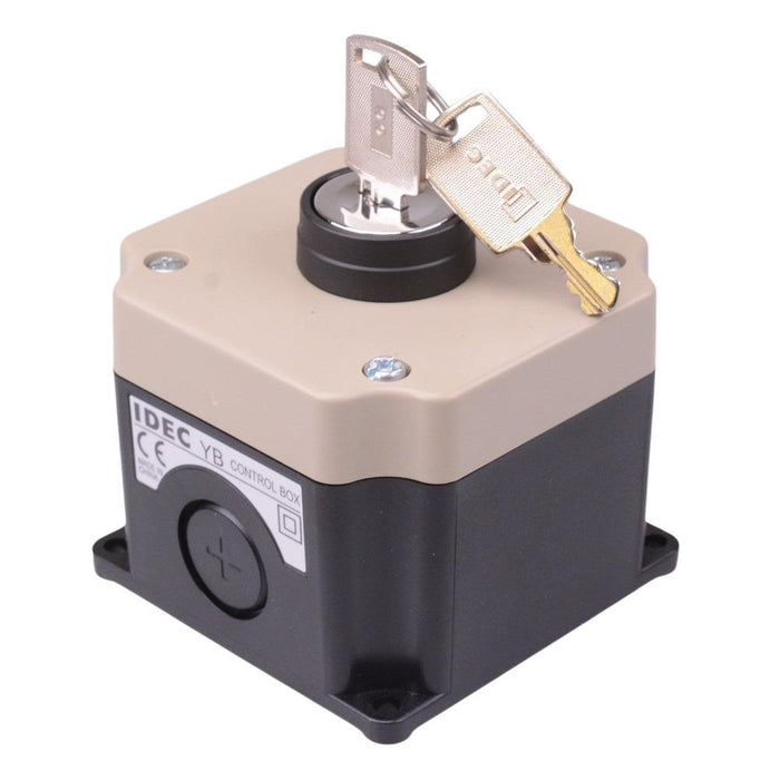 IDEC 22mm 2 Position Maintained Key Switch Control Station 1NO-1NC IP65