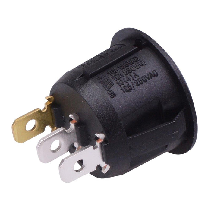 Red 230V illuminated Off-(On) Momentary 20mm Round Rocker Switch SPST 10A
