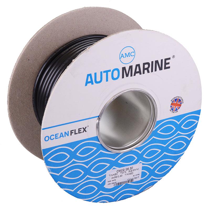 2 Core Round 2.5mm² Oceanflex Tinned Cable 35 0.3mm 30M