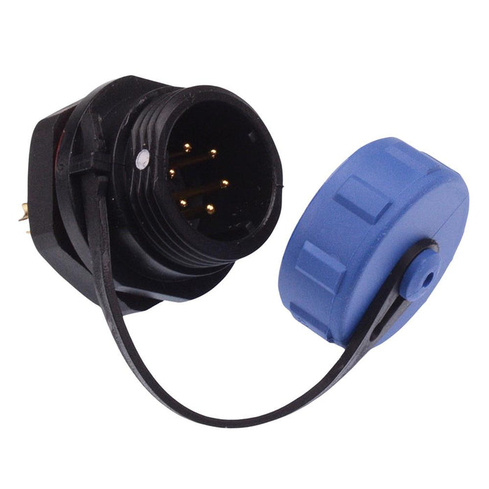 6 Pin Waterproof W13 Male Socket Panel Mount Connector IP68