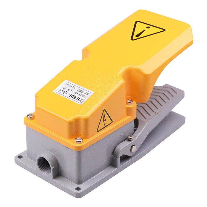 Aluminium Foot Switch Full Guard SPDT IP65 15A 250VAC