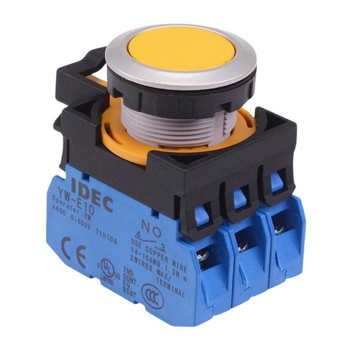 CW4B-M1E30Y Yellow Metallic Momentary Push Button Switch 3NO IP65 IDEC
