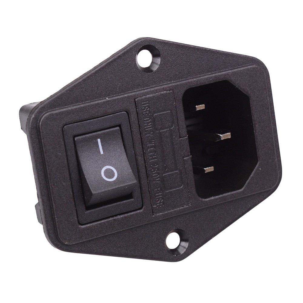 C14 IEC Fused and Switched Inlet Socket 10A — Switch Electronics | Your ...