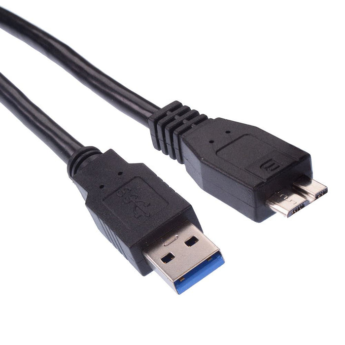 Black 5m USB 3.0 Male to Micro USB Cable Lead