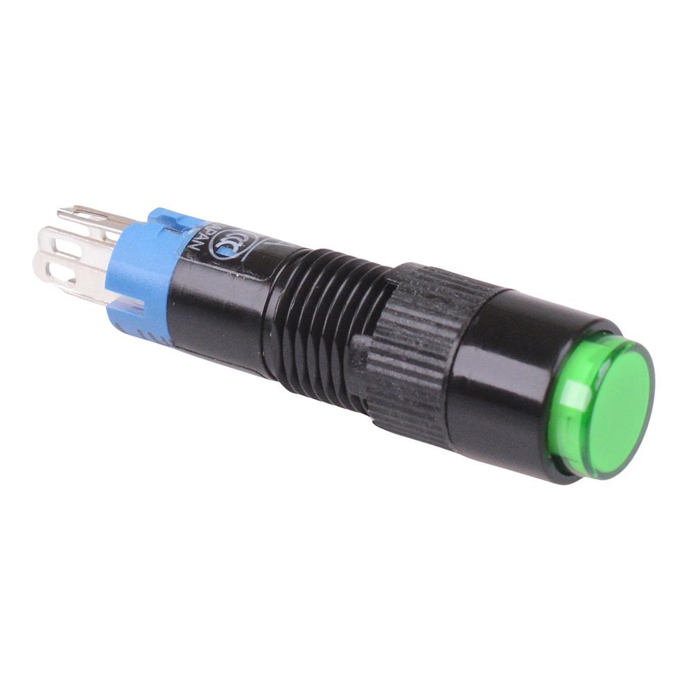 AL8M-A11G Green 8mm illuminated Latching Round Push Button 8mm SPDT ...