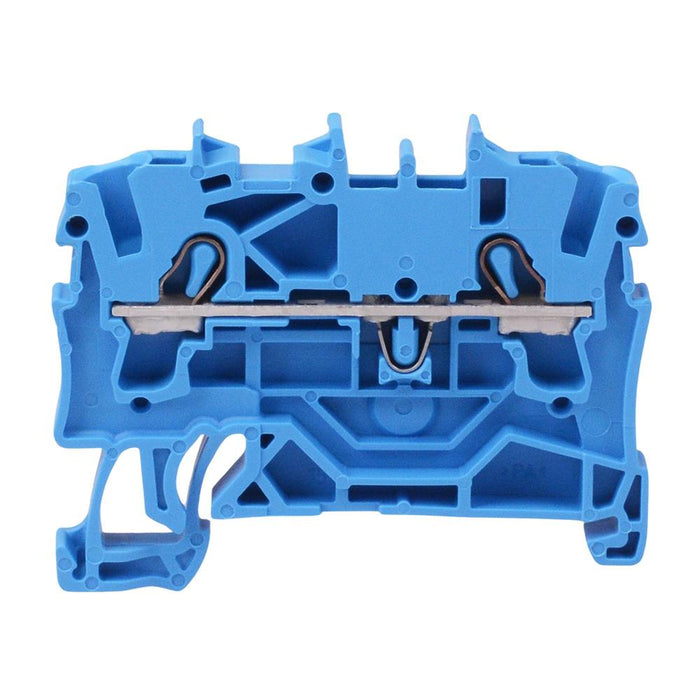 2002-1204 WAGO Blue 2-Way DIN Rail Mount Terminal Block 4mm² 24A