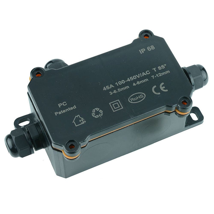 3 Way IP68 Waterproof Cable Connector Junction Box 101 x 40 x 42mm
