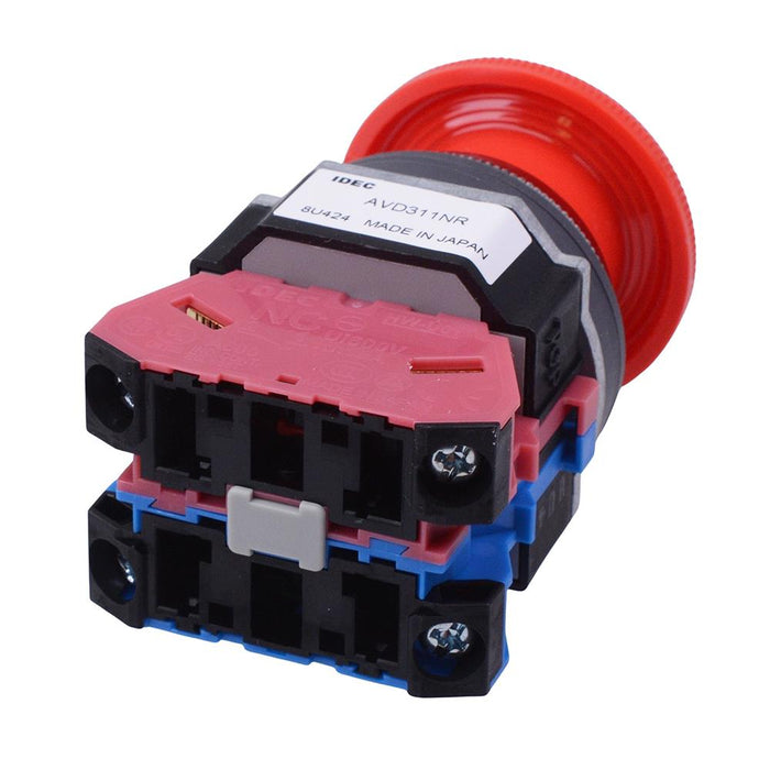AVD311NUR 30mm Emergency Stop Switch 40mm Mushroom 1NO-1NC IDEC