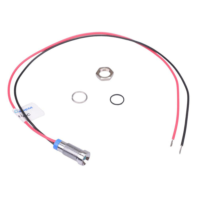 Q6R7CXXB12E Blue Recessed 6mm 12VDC LED Panel Indicator IP67 APEM
